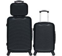 hero - lot de 3 - valise weekend, valise cabine et vanity etna - noir noir G