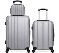 hero - lot de 3 - valise weekend, valise cabine et vanity fogo - gris gris G