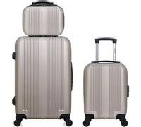 hero - lot de 3 - valise weekend, valise cabine xxs et vanity lipari - beige beige G