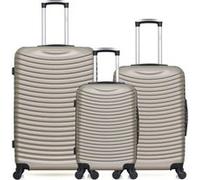hero - lot de 3 - valises grand format, weekend et cabine etna - beige beige G