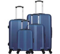 hero - lot de 4 - valise grand format, valise weekend, valise cabine, valise cabine xxs lipari - marine marine G