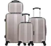 hero - lot de 4 - valise weekend, valise cabine, valise cabine xxs et vanity lipari - beige beige G