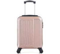 - valise cabine abs vesuvio-e 50 cm 4 roues - rose dore