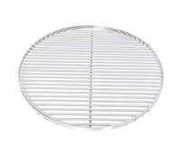 HeRo24® Grille de cuisson ronde en acier inoxydable de 60 cm - Barres massives de 6 mm - Grille ronde stable avec bord extérieur de 2 cm (4 mm) - Trous de suspension de 3 x 8 mm pour trépied, barbecue