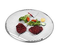 HeRo24 Grille de rechange de 64,5 cm en acier inoxydable poli par galvanoplastie (aspect chromé) - Anneau et tige centrale de 6 mm, barres de 4 mm - Espacement des barres 13 mm - Avec 2 rabats