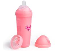 Herobility DC Supergirl Double biberon anti-coliques | Biberons primés Hero | Tétine douce comme une tétine, couvercle et filet faciles à mélanger | 340 ml