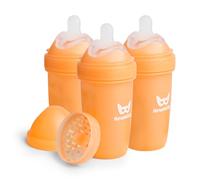 Herobility Double Anti-Colic Baby Bottles - 8.5 fl oz/240ml - 3-Pack - Peach
