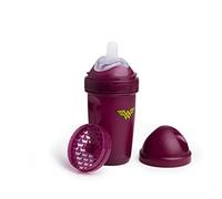 Herobility Double Biberon Anti Colique pour Bébé | Award-Winning Hero Baby Bottles | Soft Breast- Like Teat, Easy Mixing Lid & Net | Safe & Environment Friendly Materials (240 ml, Wonderwoman)