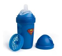 Herobility Double Biberon Anti Colique pour Bébé | Award-Winning Hero Baby Bottles | Soft Breast- Like Teat, Easy Mixing Lid & Net | Safe & Environment Friendly Materials (240 ml /5 fl oz, Superman)