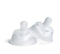 Herobility Lot de 2 tétines doubles en silicone anti-coliques pour biberons et biberons écologiques (petite taille)
