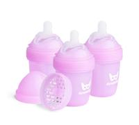 Herobility Lot de 3 biberons anti-coliques, 140 ml, violet