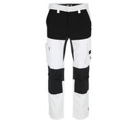 Herock Pantalon de travail multipoches HECTOR Blanc/Noir