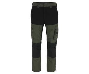 Herock Pantalon de Travail Multipoches Hector Dark Kaki/Noir Droit Mixte (Lot de 1)