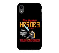 Heroes are Born Tough Like Daddy Proud Firefighters for Dad Coque pour iPhone XR