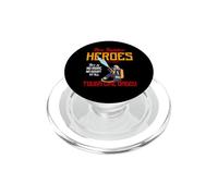 Heroes are Born Tough Like Daddy Proud Firefighters for Dad PopSockets PopGrip pour MagSafe