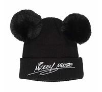 Chapeau Mickey Mouse Double Pom Noir