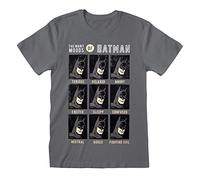Heroes Inc DC Batman T-Shirt Many Moods of Batman Taille M Chemises Gris