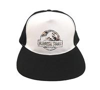 Jurassic Park - Casquette Snapback Noire Et Blanche Logo Camouflage