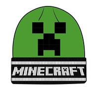 Minecraft - Bonnet Vert Et Noir Visage De Creeper