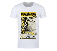 Heroes Inc. Pokemon Pikachu Lightning Katakana T-Shirt Homme Blanc, blanc, M