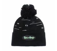 Heroes Inc. Rick and Morty - Pixel Print (Beanie Pom) - Taille unique, Noir, L
