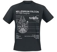 Star Wars - T-Shirt - Millennium Falcon Sketch (Xl)