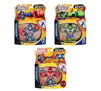Heroes of Goo Jit Zu - Action Figure Marvel - Assortment of 3, choose between; Spiderman, Hulk, Captain America - Multicolor - Figurine de jouet extensible pour enfants 4+