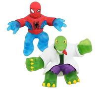 Heroes of Goo Jit Zu Coffret Duel Marvel Goo Shifters Spider-Man vs Goo Shifter Lizard. 2 héros Marvel Souples de 11 cm. Presse Le cœur de Goo Shifter Lizard et transforme sa Substance.