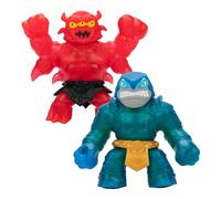 Heroes of Goo Jit Zu Coffret Duel Stretch Strikers, 2 Combattants élastiques, Sire Thrashalot élastique vs Redback craquant, s’étirent Jusqu’à 3 Fois Leur Taille