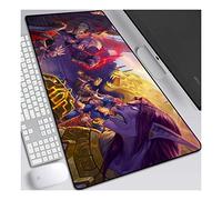 Heroes of Warcraft, D Tapis de Souris XL 900x400mm Hydrorésistant Anime Mouse Pad Grand Tapis de Souris Gamer avec Base en Caoutchouc Anti-Glissant Surface Texturée pour Ordinateur et PC