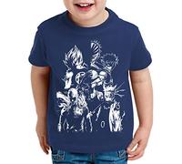 Heroes One Manga Helden T-Shirt pour Enfants Anime Piece, Kinder T-Shirt Größe:152-164 (12-14 Ans), Kinder Farben:Bleu foncé