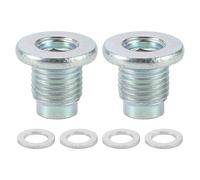 HEROFFIX 1 Ensemble De Bouchon De Vidange D'Huile Pour Mazda 3 06-24 | Pour Mazda CX-5 2014-2024, Réparation De Filetage, Acier Et Aluminium, M14*1.5, FS5021249, Ton Argent, 4 Joints