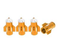 HEROFFIX 4 Embouts De Valve De Pneu en Forme De Fusée À Tête Pointue, Décoratifs, Couvercles Anti-Poussière De Valve De Pneu 7X27Mm en Alliage D'Aluminium Ton Or