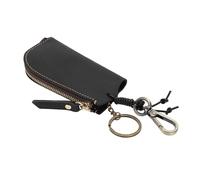 HEROFFIX Etui De Cle De Voiture Universel Porte-Cle En Cuir Pleine Fleur Housse Pour Cle Intelligente 12x5.8x2cm Noir