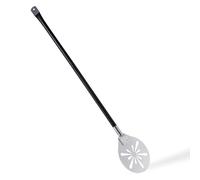 Herogo Pelle à pizza perforée en acier inoxydable de 17,8 cm, accessoire en métal avec poignée amovible, surface lisse et passe au four