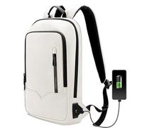 HEROIC KNIGHT Sacs à Dos pour Ordinateur Portable 17.3 Pouces | Sac a dos PC Portable Impermeable Pour Femme Hommme Léger Voyage Affaire Loisir Scolaire (14L Blanc)