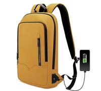 HEROIC KNIGHT Sacs à Dos pour Ordinateur Portable 17 Pouces PC Portable Impermeable Pour Femme Hommme Léger Voyage Affaire Loisir Scolaire (14L Orange)