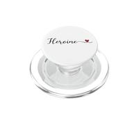 Héroïne avec Un cœur Mignon typographique PopSockets PopGrip pour MagSafe