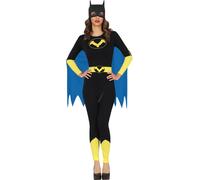 Héroïne d'Aventure Avec Masque de Chauve-souris Conception élégante de Costume Figure Pour Mardi Gras Et Fêtes à Thème Équipé De Cape, Taille : 42 - 44 (L) Couleur : Noir