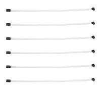 Herold 6pièces 50CM SATA 3.0 III SATA3 Cable de Donnees A 7 Broches SSD A Angle Droit 6Gb / S Cordon de Donnees(Blanc)