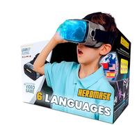 Heromask Casque Virtuel Enfant + Jeux Educatif: Apprendre L'Anglais, L'Espagnol, L’Allemand… [ Cadeau Original ]. Jouet Télévision Fille et Garcon 5 6 7 8 9 10 11 12 Ans Android, iOS
