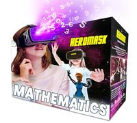 HeroMask Casque VR + Jeux Maths (Cadeau 5-12 Ans) - Transforme « Je suis Nul » en « J'adore Les Maths ! » : Tables Multiplication, Addition, Calcul Mental et Plus | Réalité Virtuelle Enfant