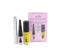 Herome 3-en-1 Nail Essentials Kit (Rose) - Travel Set - Soin Réparateur pour les Ongles Cassés après des Faux-Ongles- Huile pour Ongles Abîmés, Sérum pour Cuticules et Durcisseur
