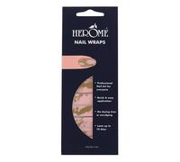Herome Nail Wraps Feuille de 20 ongles autocollants: Pink & Gold Marble - Autocollants Auto-Adhésifs Pour Ongles - Nail Art - 1 * 20 Nail Wraps