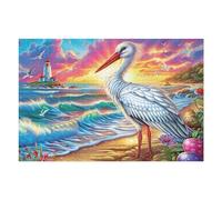 Héron à la Plage Puzzle 1000 Pièces pour Adultes Design Moderne Educa Jeu De Réflexion Relaxation Art Cadeau De Fête Famille 1000 PCS