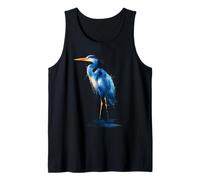 Héron Bleu Aquarelle Observation des Oiseaux Observation des Oiseaux Débardeur