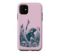 Héron Cendré Héron Roseaux Nénuphars Oiseau de Rivière Coque pour iPhone 11