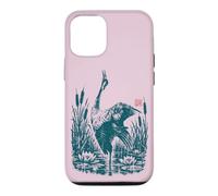 Héron Cendré Héron Roseaux Nénuphars Oiseau de Rivière Coque pour iPhone 12/12 Pro