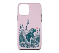 Héron Cendré Héron Roseaux Nénuphars Oiseau de Rivière Coque pour iPhone 12 Mini