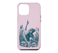 Héron Cendré Héron Roseaux Nénuphars Oiseau de Rivière Coque pour iPhone 12 Pro Max